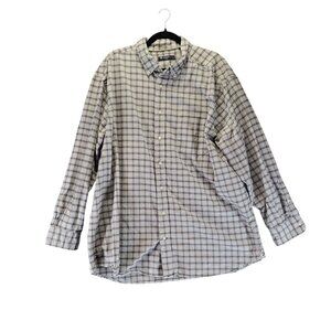 Cremieux Shirt Mens Size 2XB Tan Plaid Long Sleeve Button Down Cotton